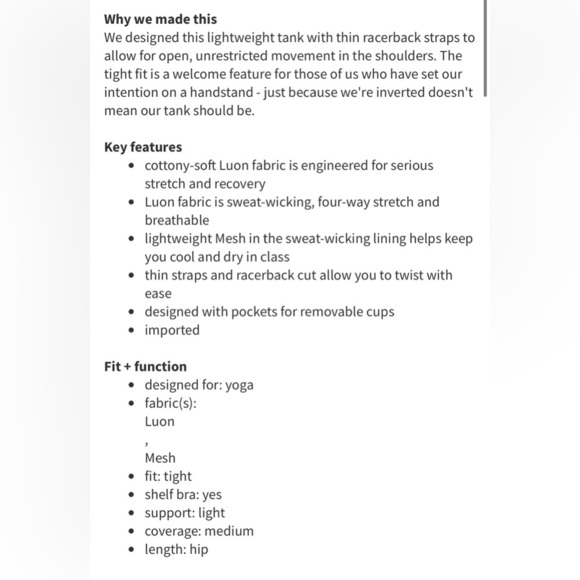 Lululemon Power Y Tank *Luon
Wee Are From Space Black Cashew

#122 - Picture 7 of 7